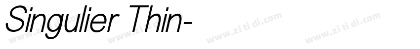 Singulier Thin字体转换